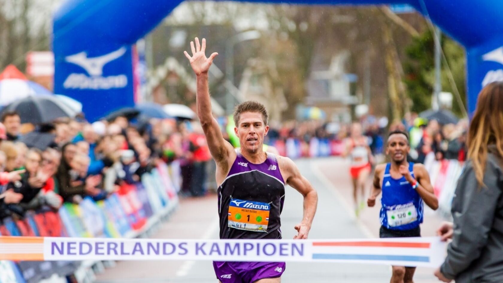Susan Krumins en Michel Butter Nederlands Kampioen 10 Kilometer