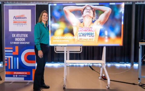 Dafne Schippers toernooidirecteur Europese Kampioenschappen Indoor Atletiek 2025