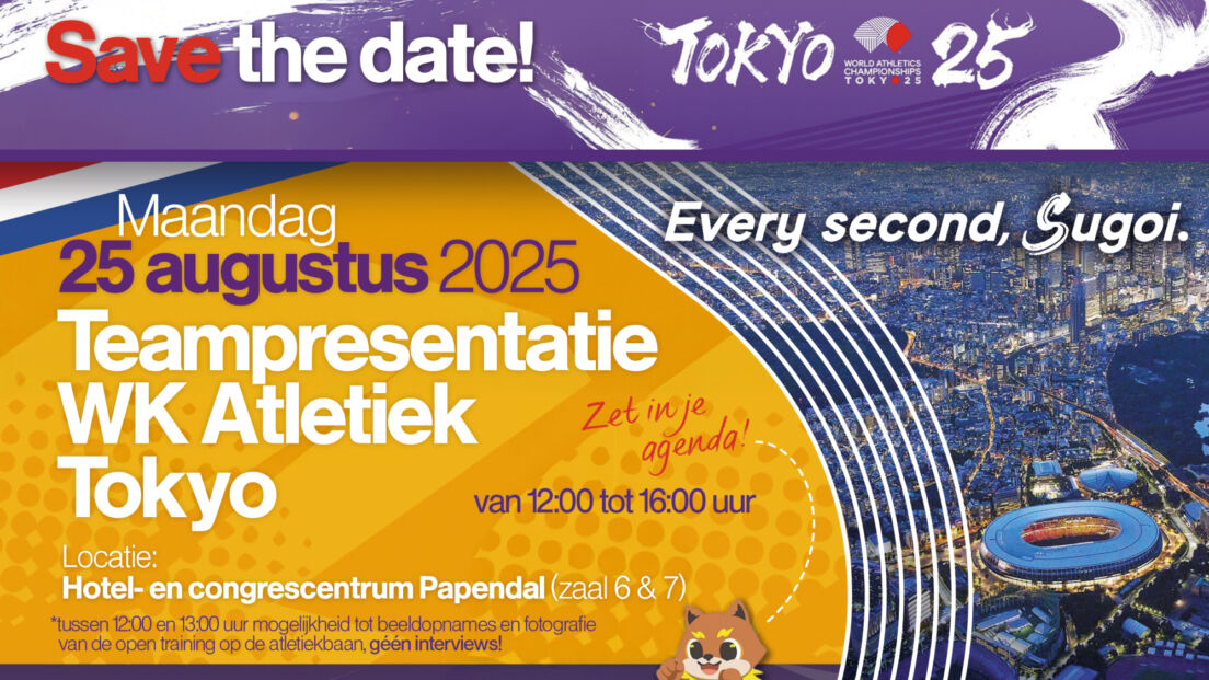 Teampresentatie 2025 Tokyo Savethedate media